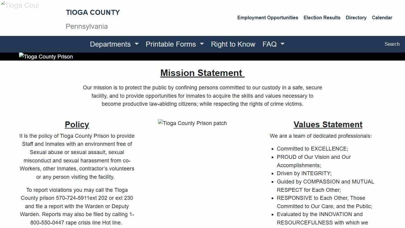 Tioga County - Prison