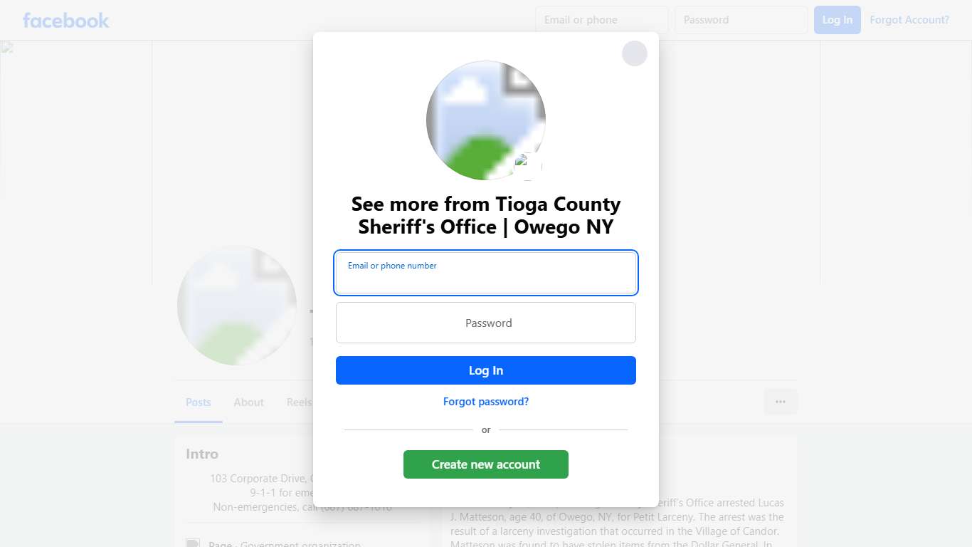 Tioga County Sheriff's Office Owego NY Facebook